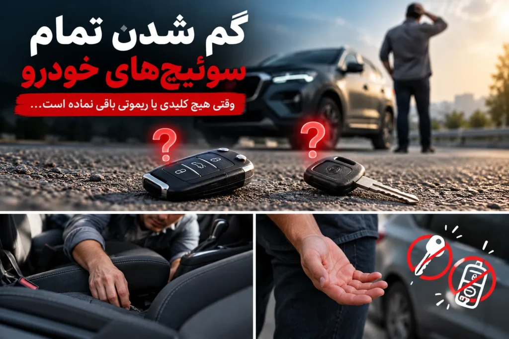 ساخت سوئیچ خودرو بدون کلید؛ گم شدن تمام کلیدهای خودرو شامل سوئیچ فلزی و ریموت هوشمند